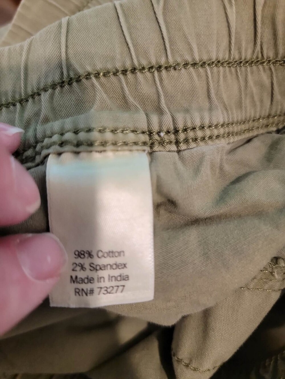 Sonoma Plus Size 22W Green Cargo Pants With Pull-on Waistband for Comfort - Picture 4 of 8
